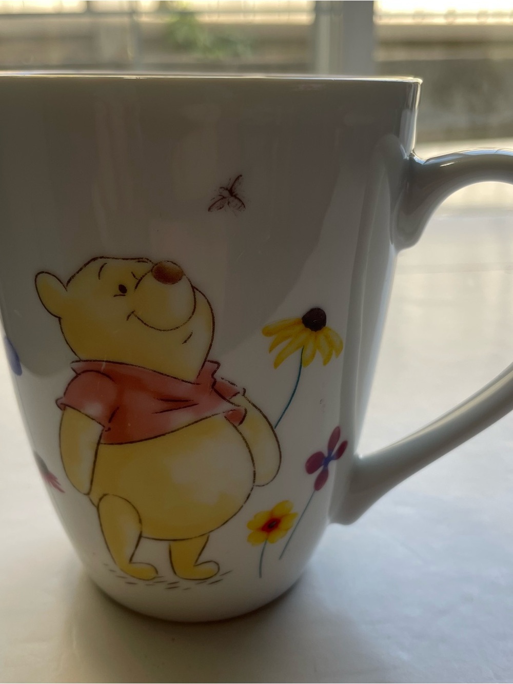Disney Winnie the Pooh & Piglet Floral Coffee Mug | Gold Rim, Wildflowers - Picture 5 of 7